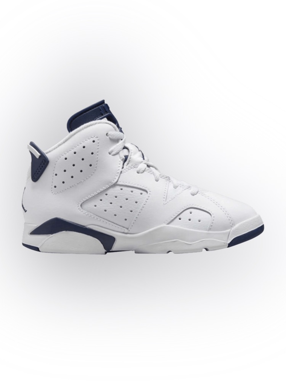 Jordan Kids White and Navy High-Top Sneakers